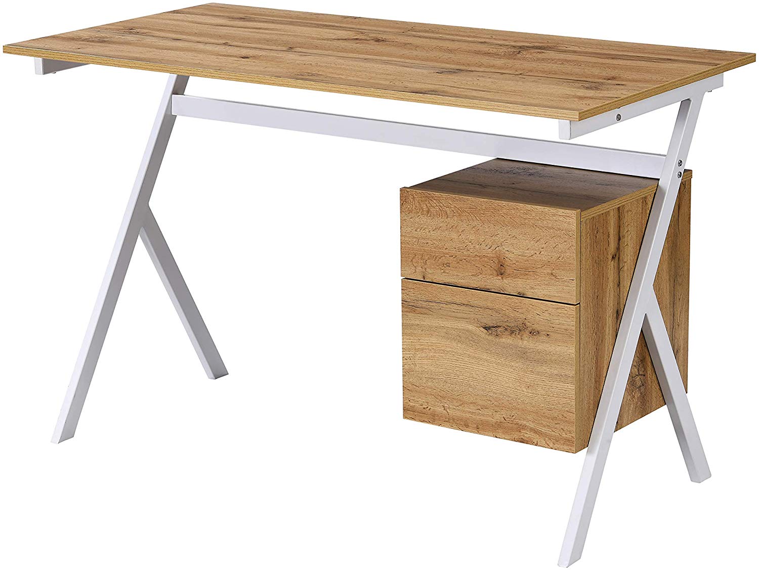 Bàn văn phòng Sion Oak với ngăn kéo và tủ - Ảnh 3