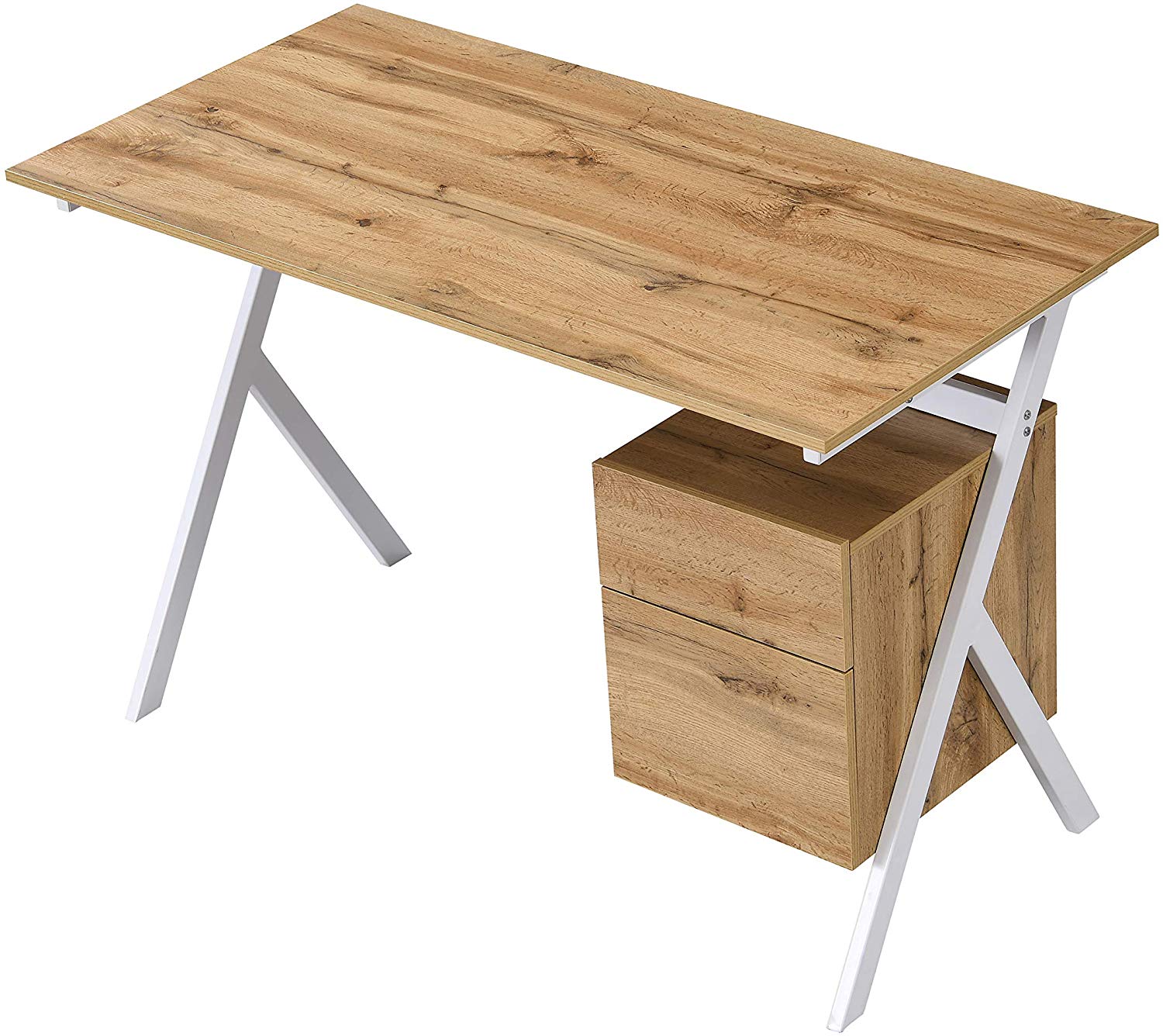 Bàn văn phòng Sion Oak với ngăn kéo và tủ - Ảnh 4