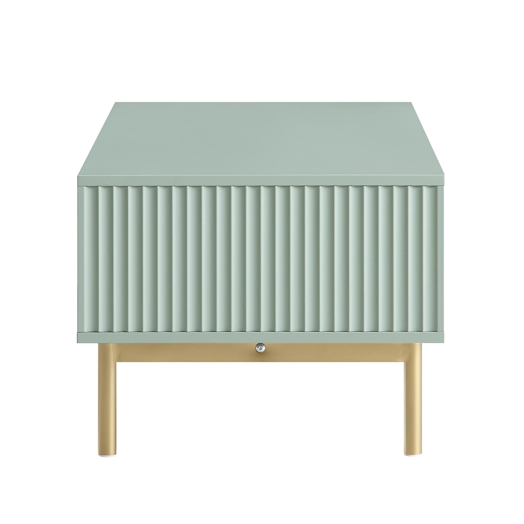 Bàn cà phê Richmond Ridged với ngăn kéo, Matte Sage Green - Ảnh 9
