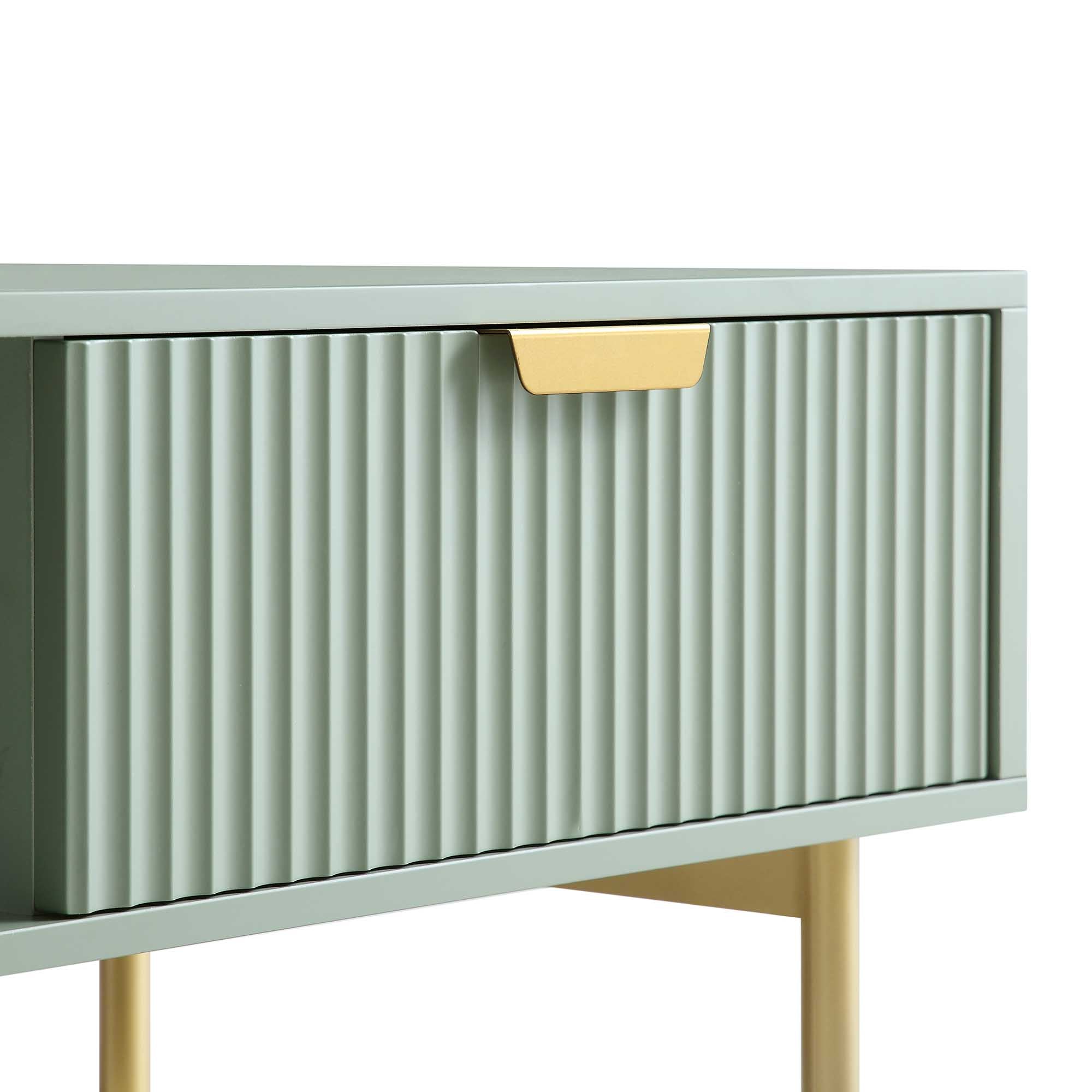 Bàn cà phê Richmond Ridged với ngăn kéo, Matte Sage Green - Ảnh 11