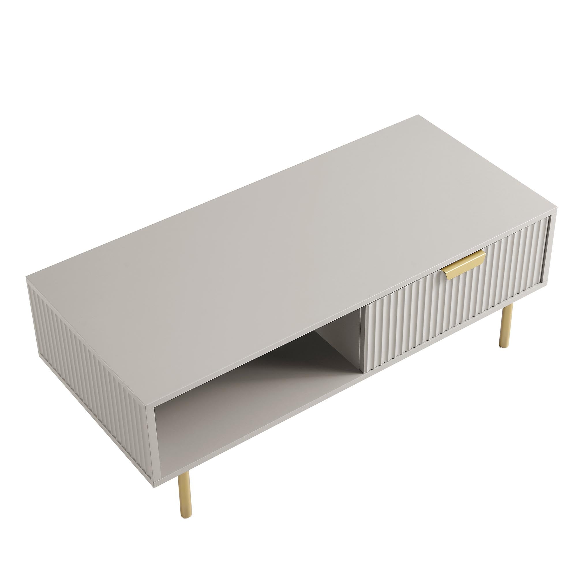 Bàn cà phê Richmond Ridged với ngăn kéo, Matte Taupe - Ảnh 8