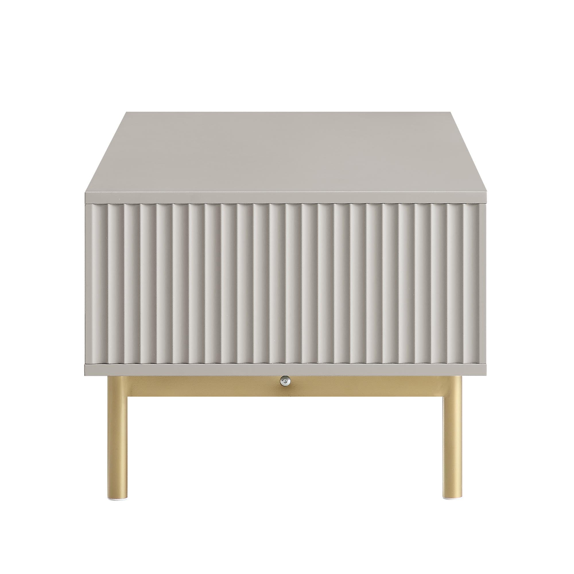 Bàn cà phê Richmond Ridged với ngăn kéo, Matte Taupe - Ảnh 9
