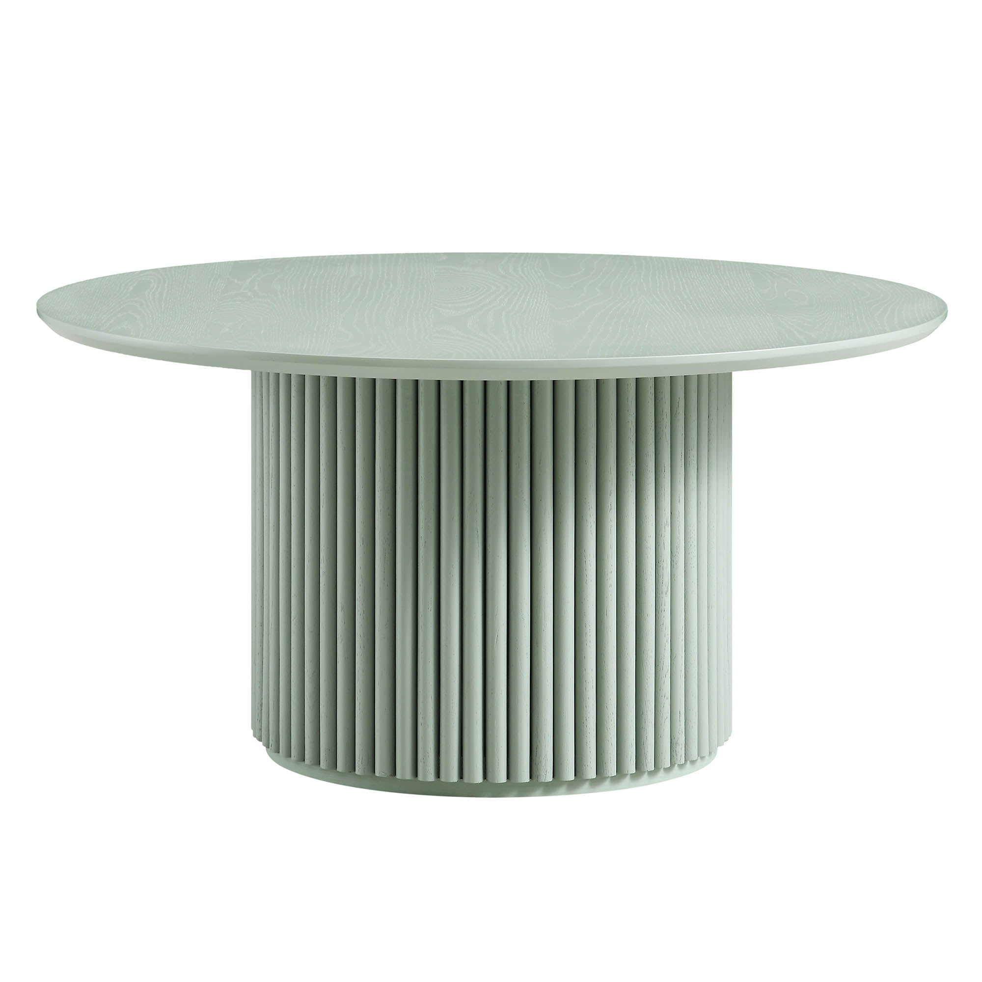 Bàn cà phê Maru Round Oak Pedestal, Sage Green - Ảnh 3