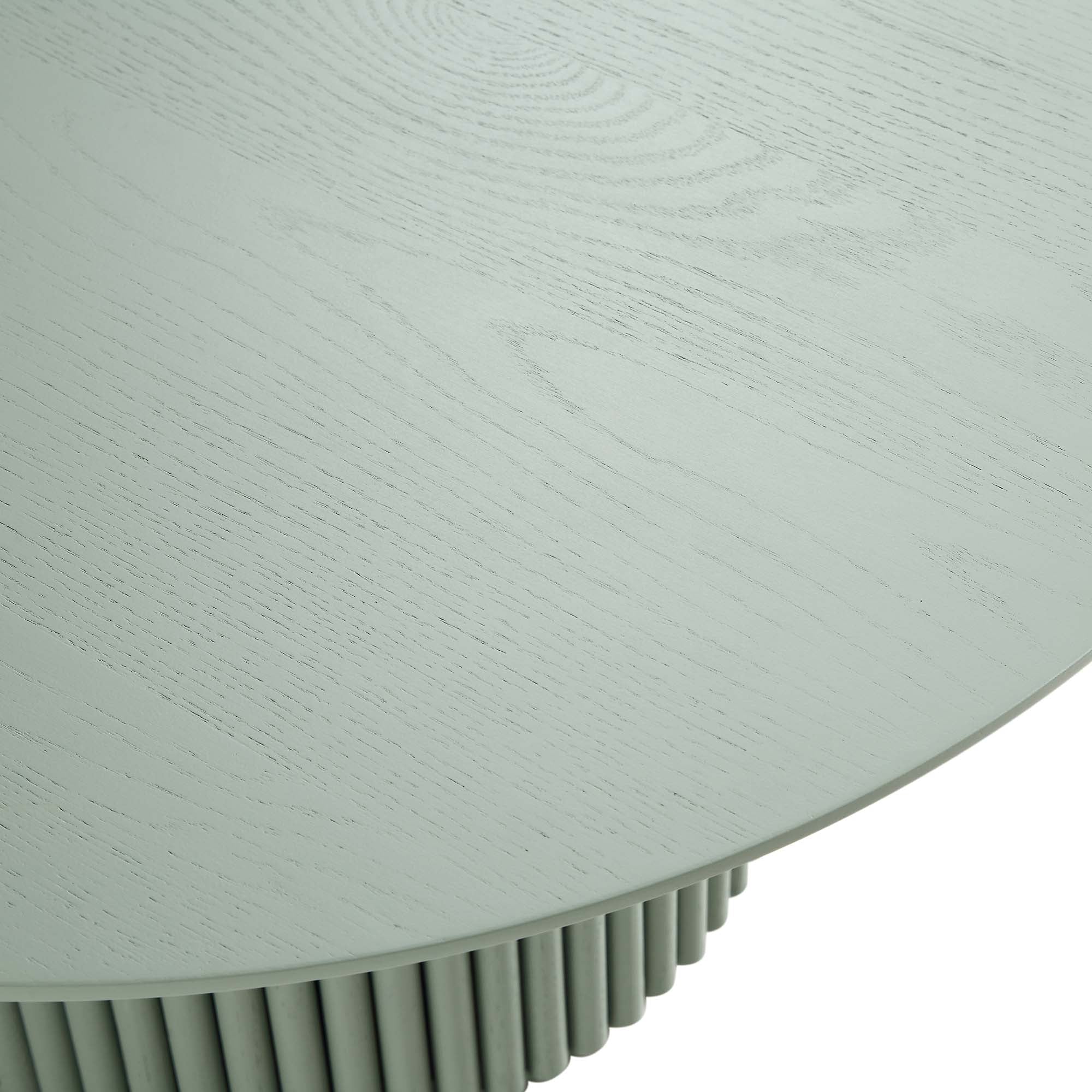 Bàn cà phê Maru Round Oak Pedestal, Sage Green - Ảnh 6