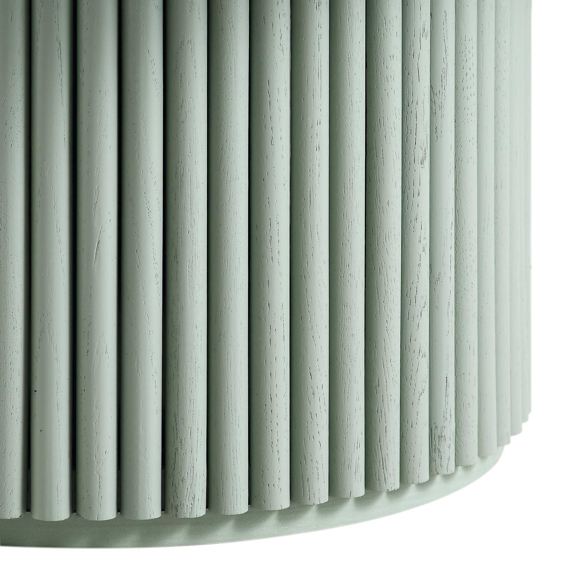 Bàn cà phê Maru Round Oak Pedestal, Sage Green - Ảnh 9