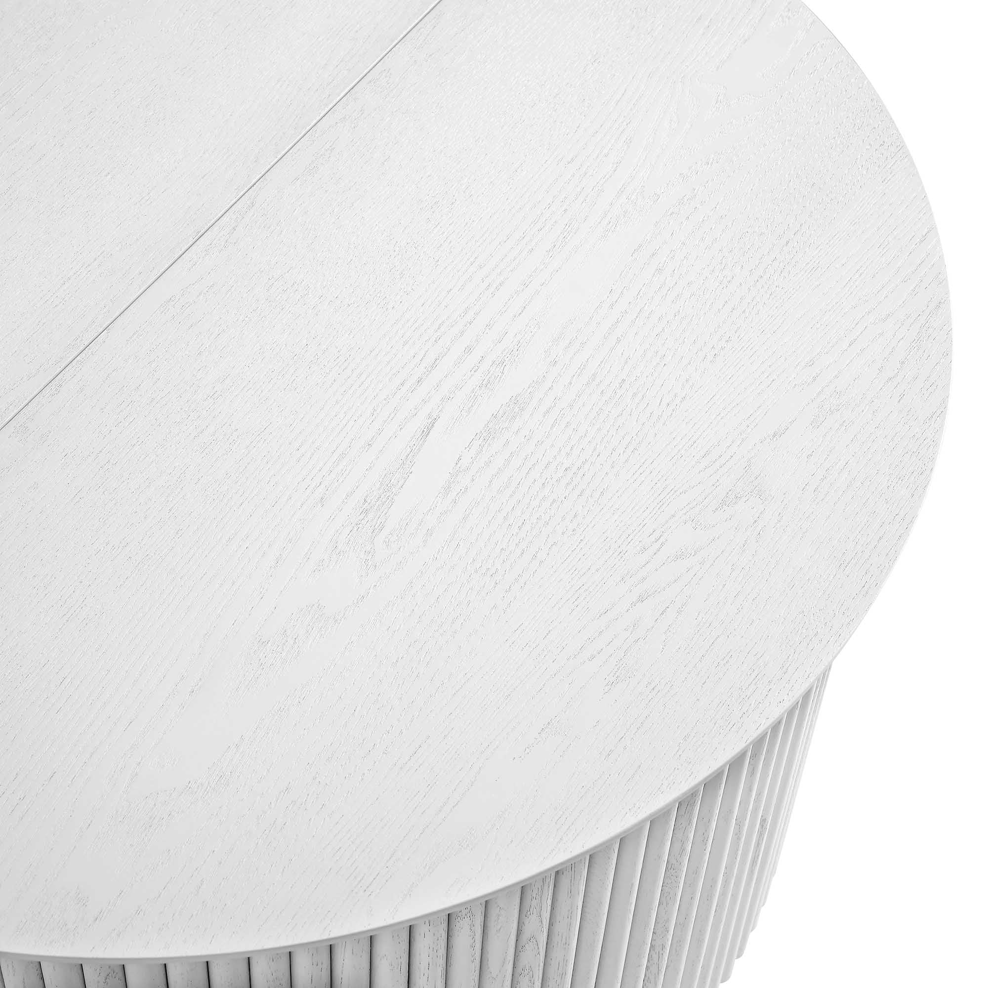 Bàn cà phê tròn Maru Oak với lưu trữ, rửa trắng - Ảnh 10