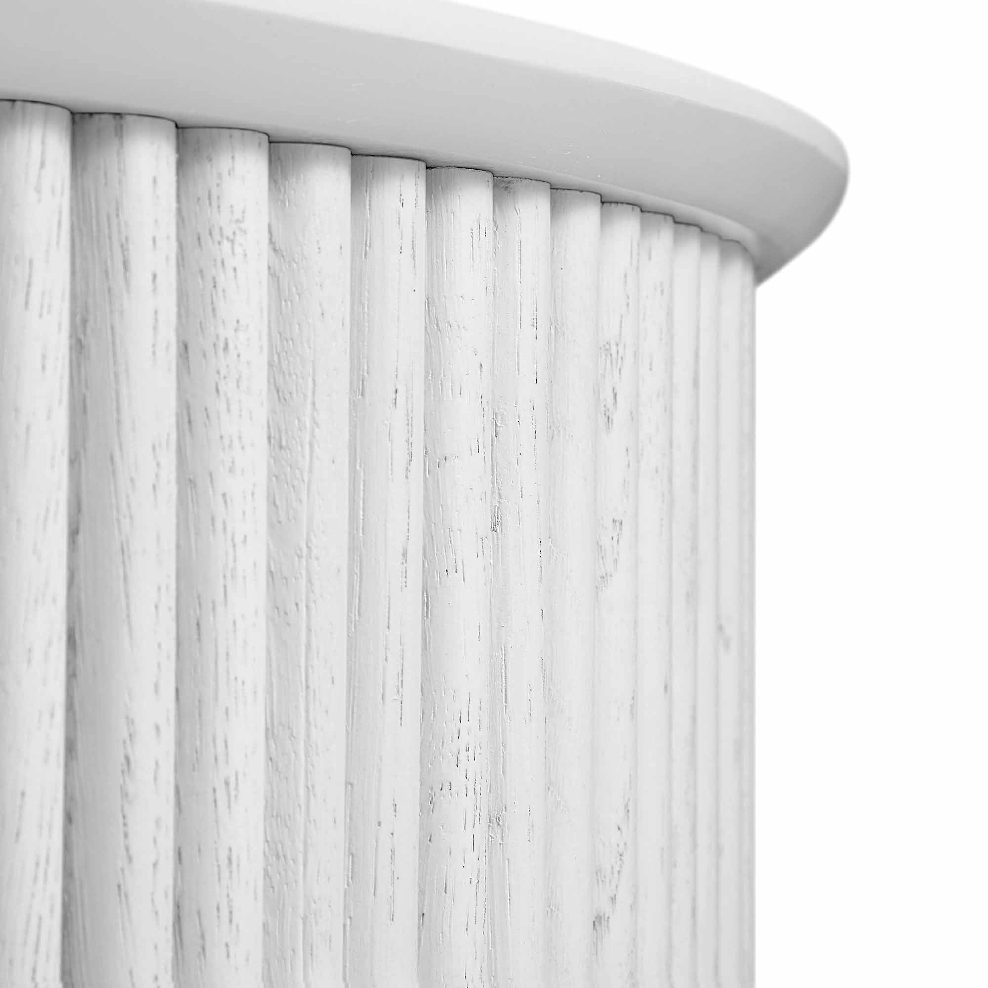 Bàn cà phê tròn Maru Oak với lưu trữ, rửa trắng - Ảnh 11