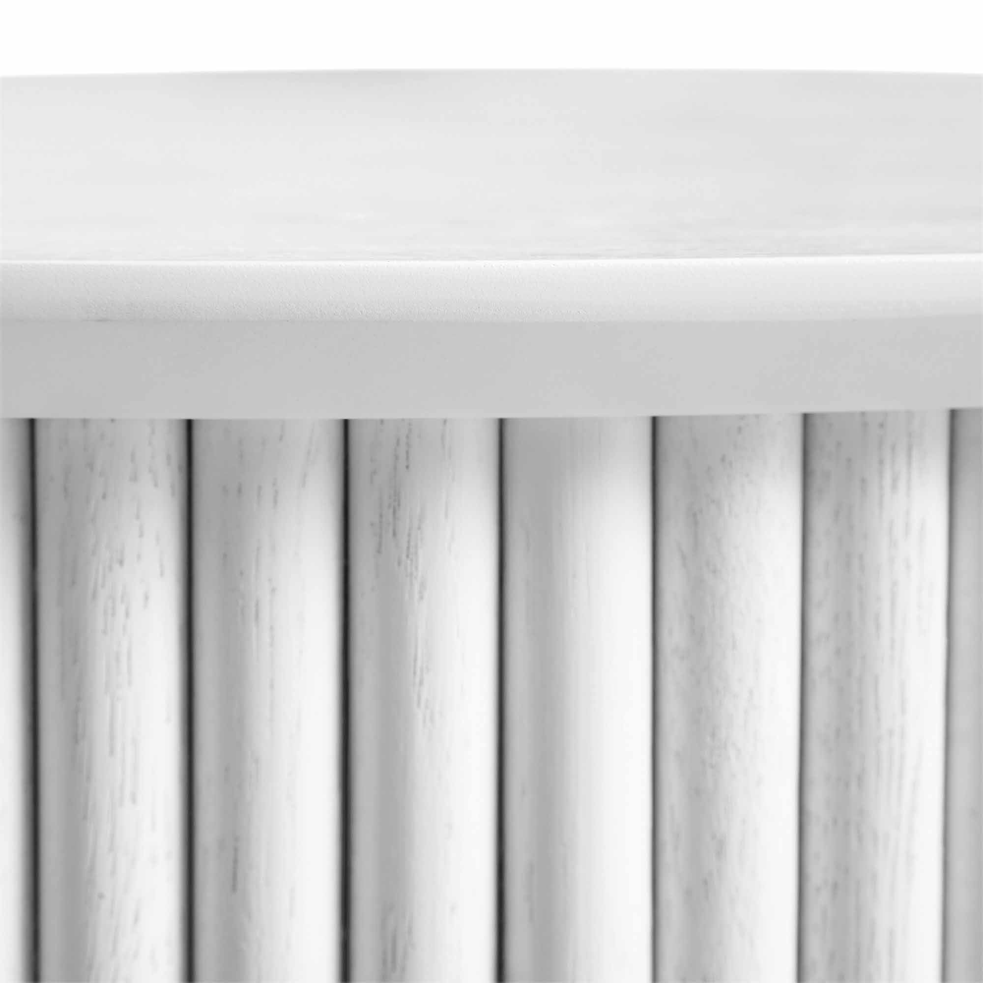 Bàn cà phê tròn Maru Oak với lưu trữ, rửa trắng - Ảnh 12