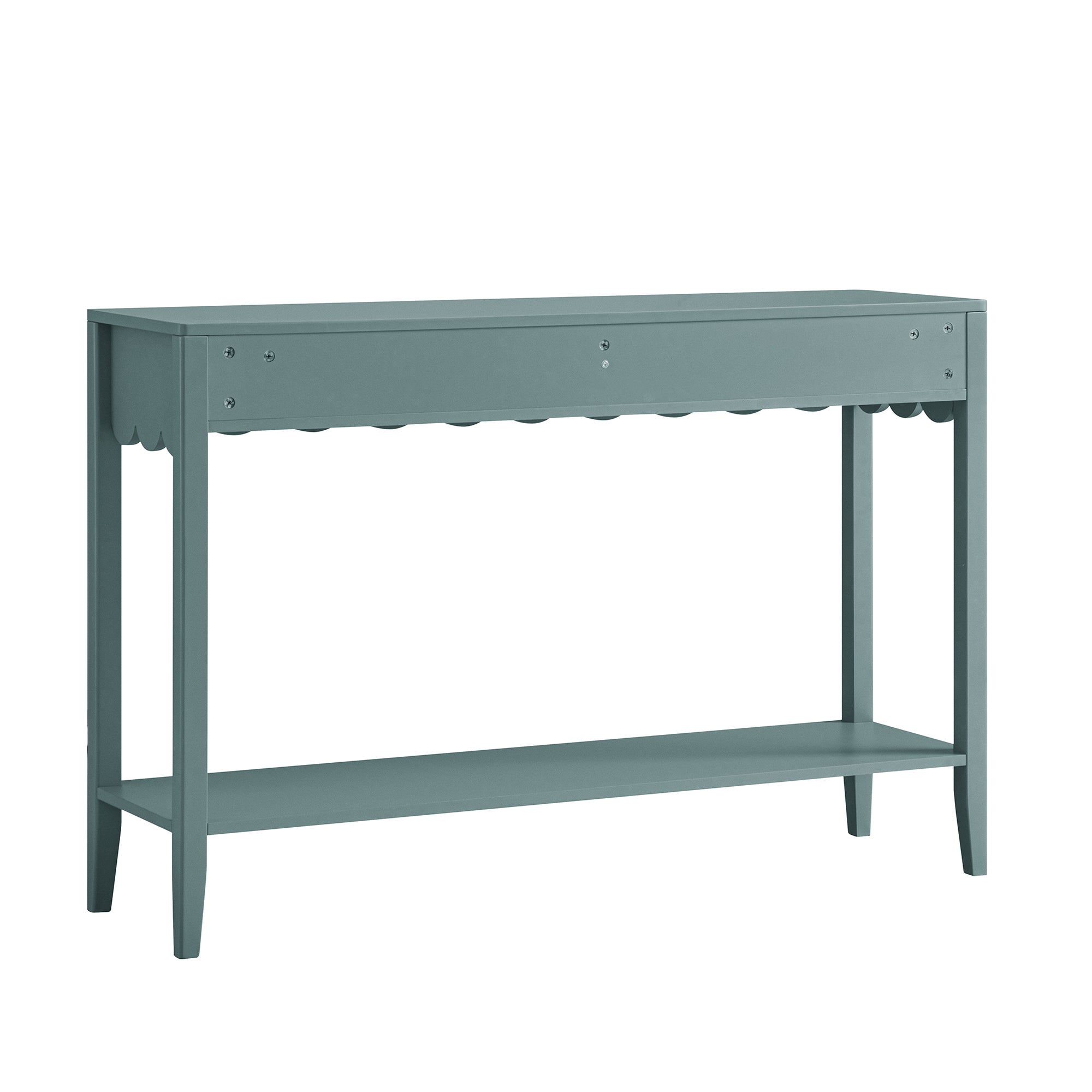 Henley Scalloped Edge Console Table, Blue Spruce - Ảnh 11
