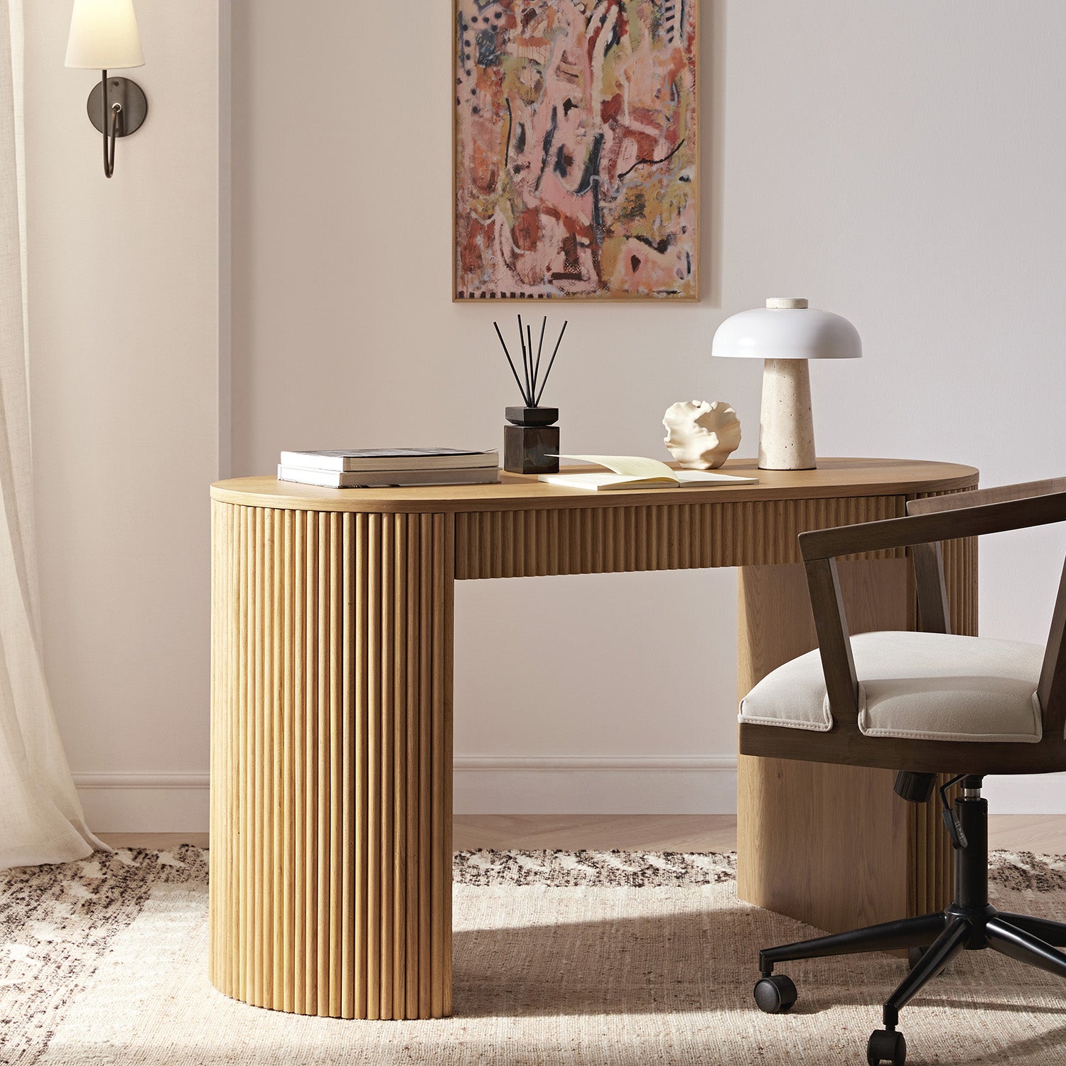 Bàn viết thư Maru 1 - Drawer, Oak