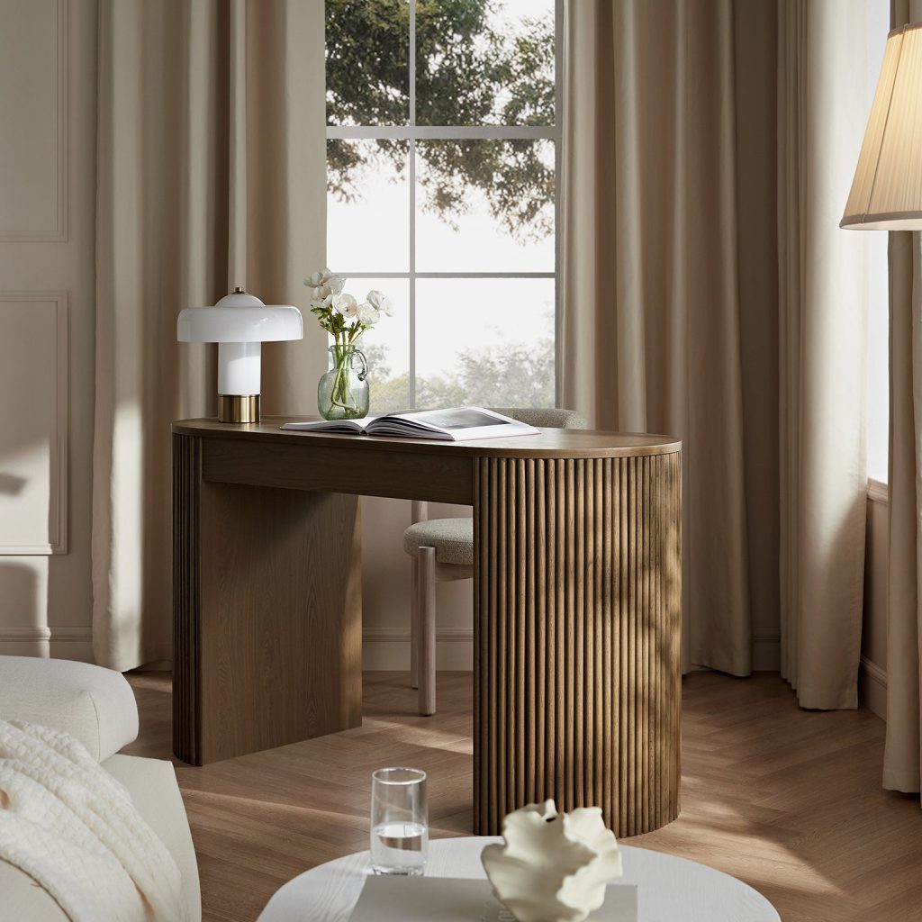 Maru 1 - Bàn viết kéo, Oak bạc