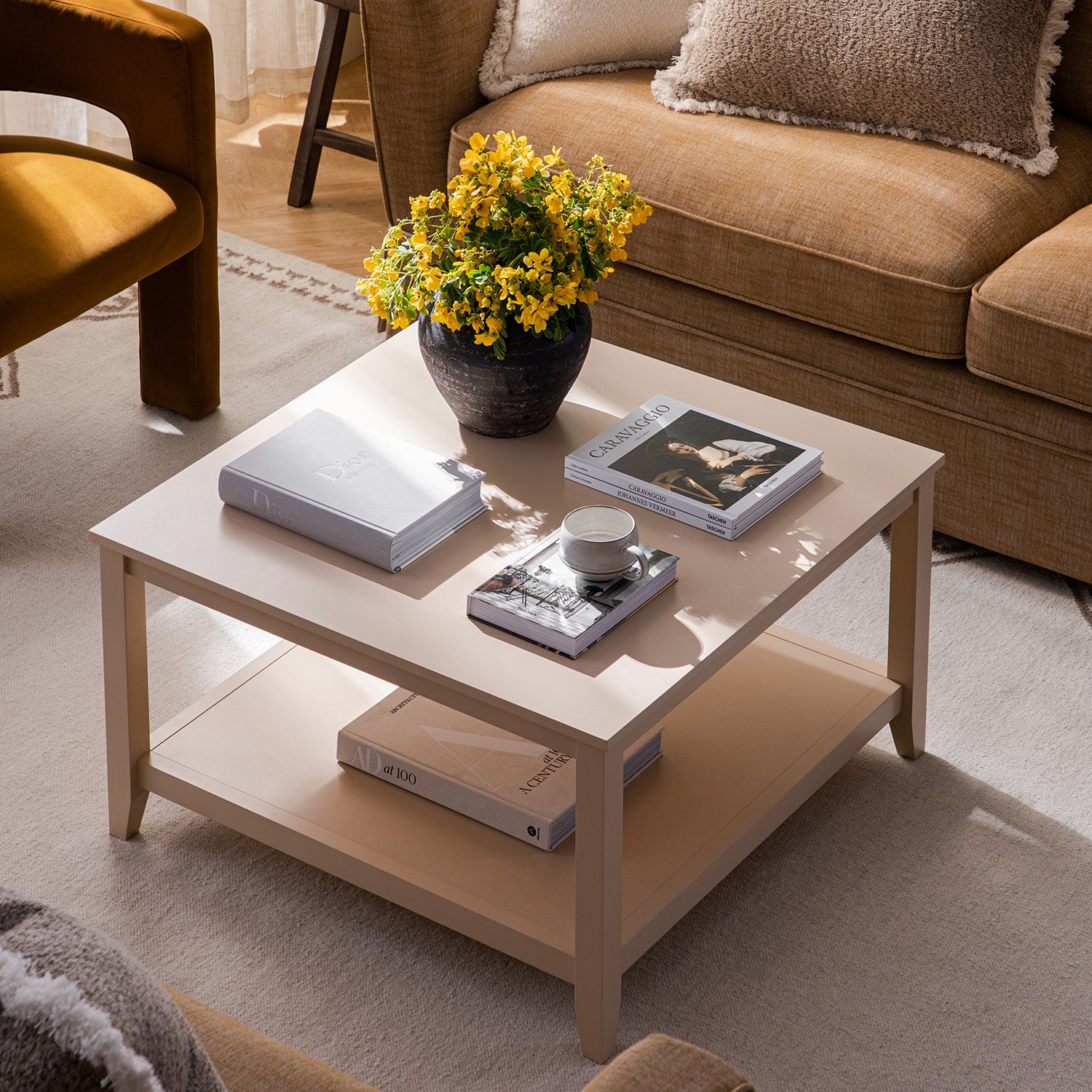 Bàn cà phê Oakham 32 vuông, hồng trần - Ảnh 2