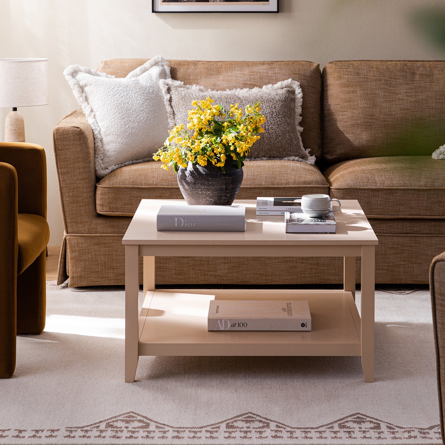 Bàn cà phê Oakham 32 vuông, hồng trần - Ảnh 3