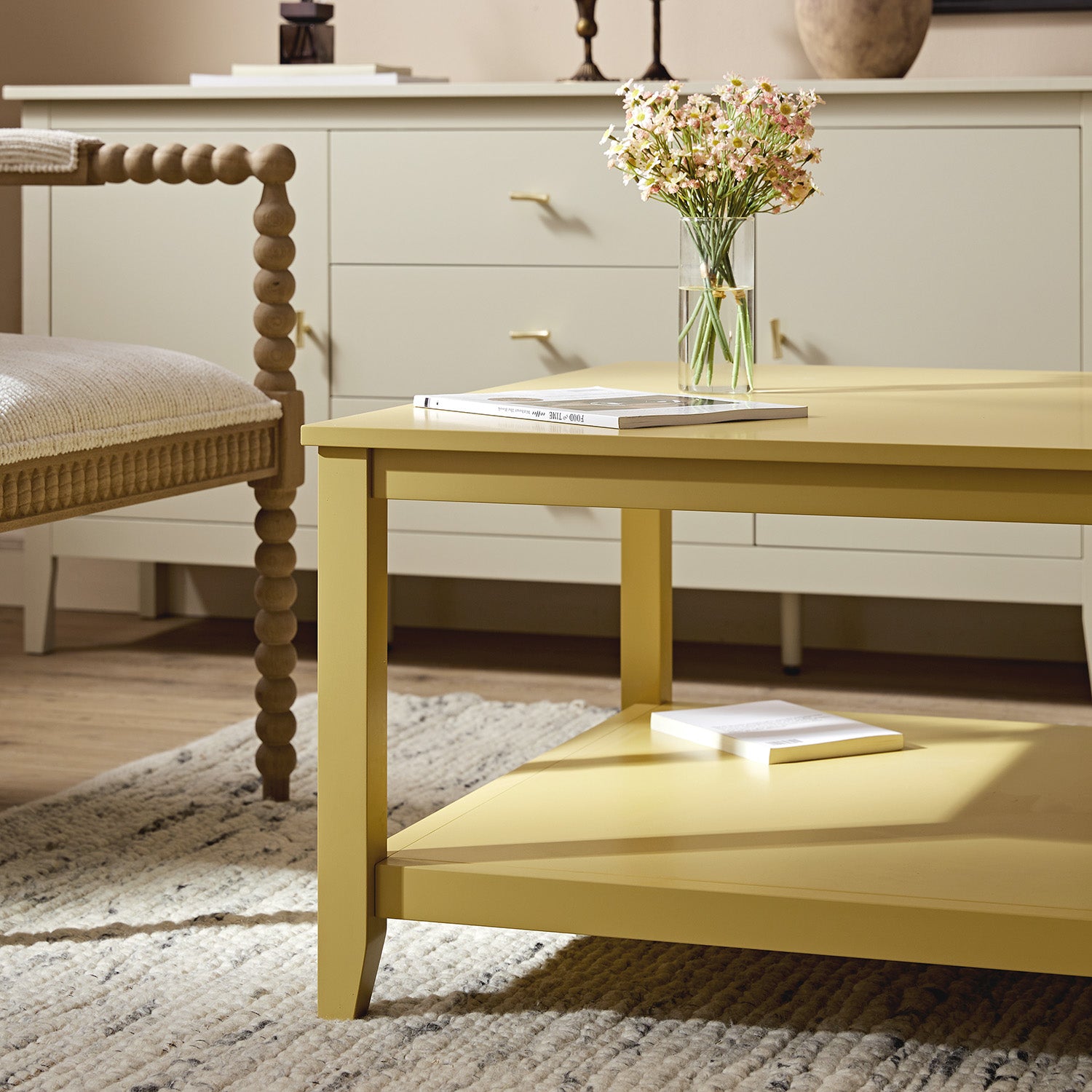 Bàn cà phê Oakham 32 Square, Rattan vàng - Ảnh 5