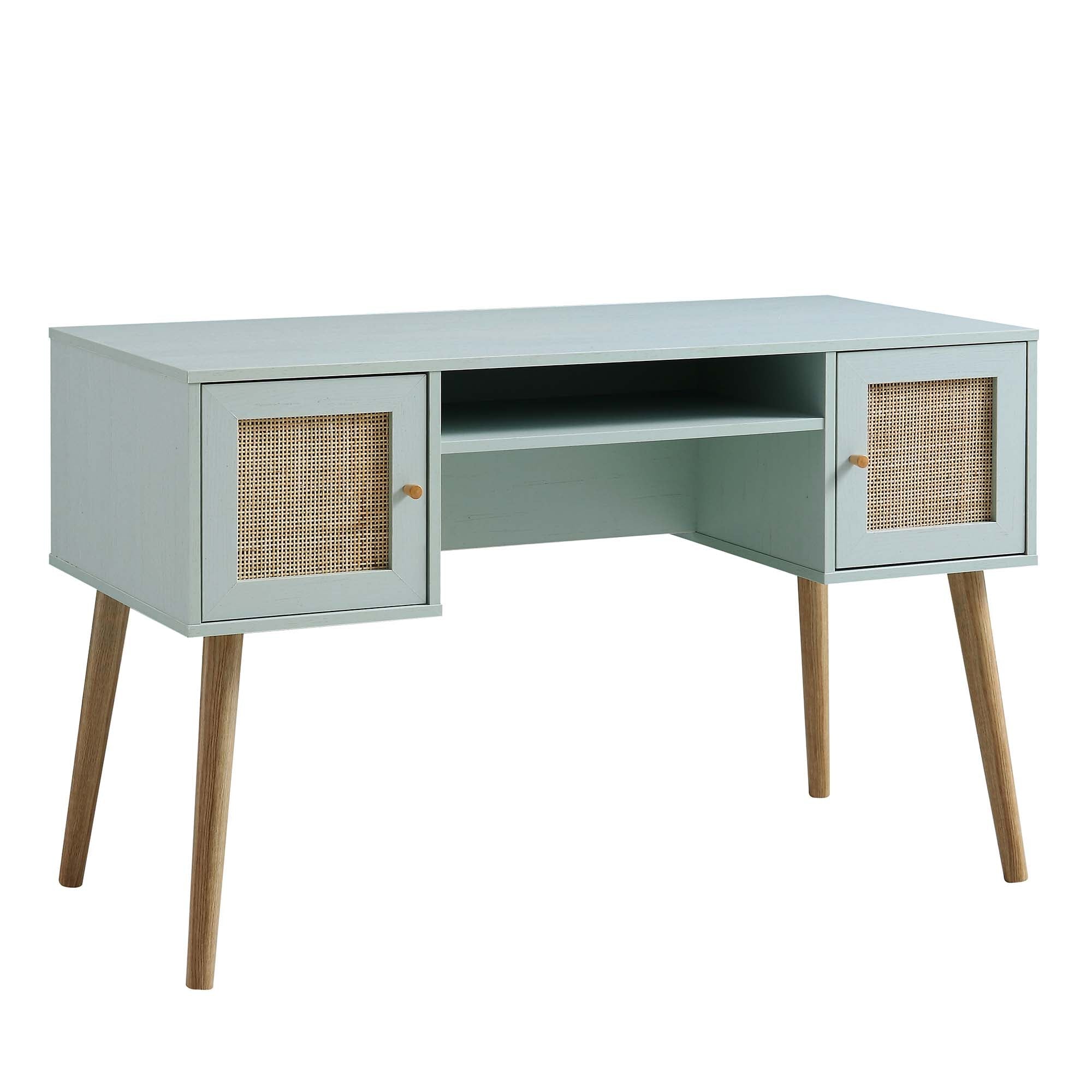 Frances Dệt Rattan 2 Cửa Bàn, Mint - Ảnh 4
