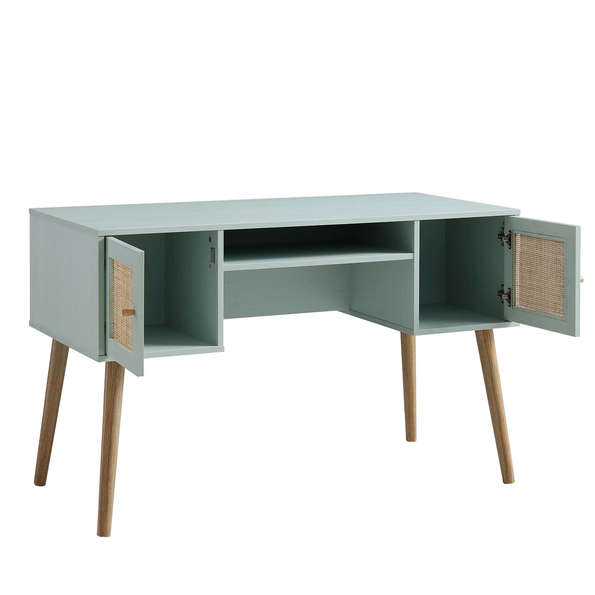 Frances Dệt Rattan 2 Cửa Bàn, Mint - Ảnh 6