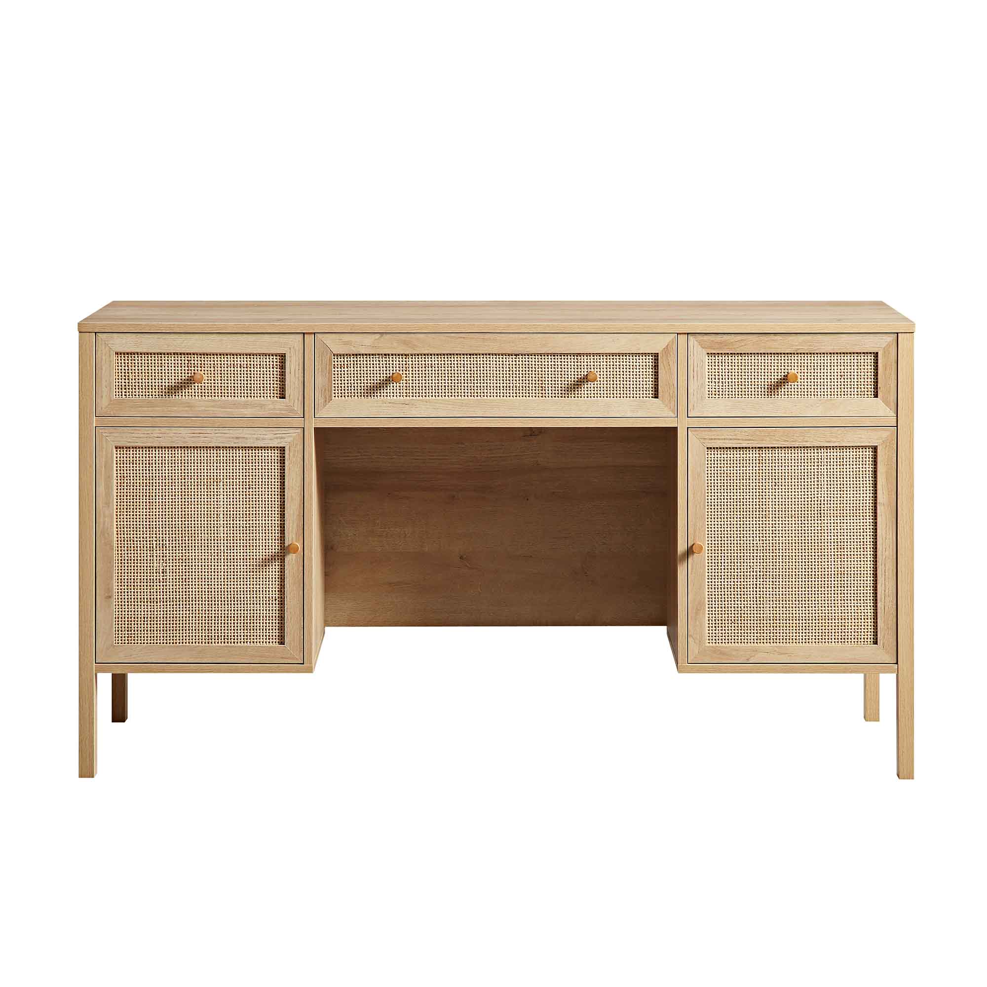 Frances Dệt Rattan 3 ngăn kéo bàn, tự nhiên - Ảnh 5