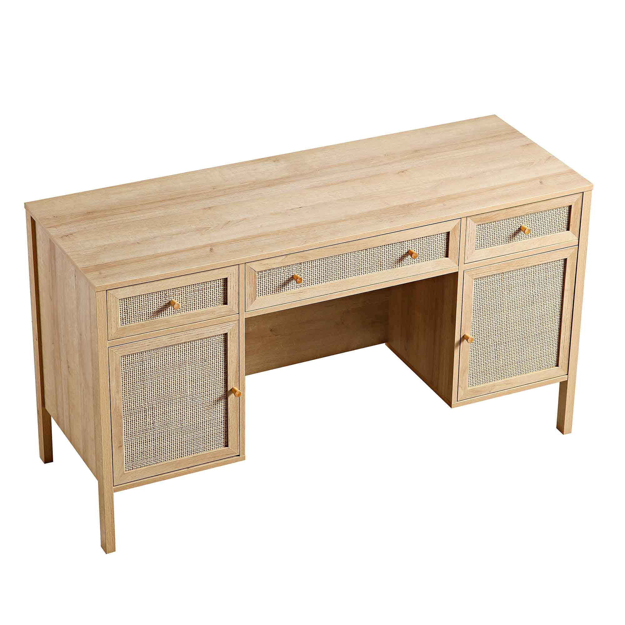 Frances Dệt Rattan 3 ngăn kéo bàn, tự nhiên - Ảnh 9