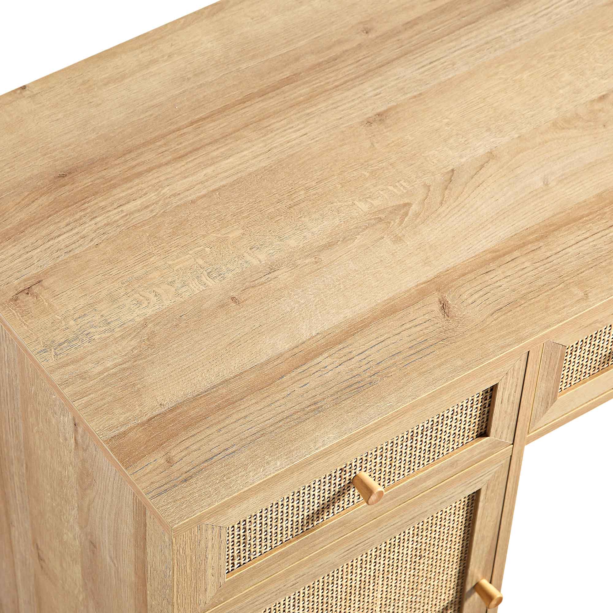 Frances Dệt Rattan 3 ngăn kéo bàn, tự nhiên - Ảnh 15