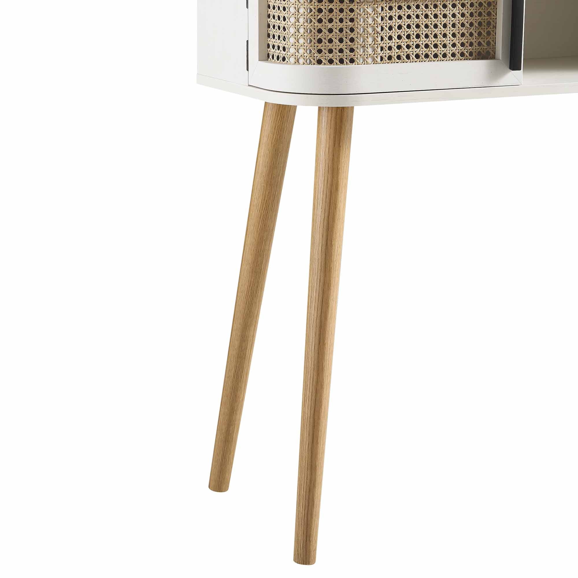 Bàn 2 cửa Curved Rattan Izzy, trắng - Ảnh 13