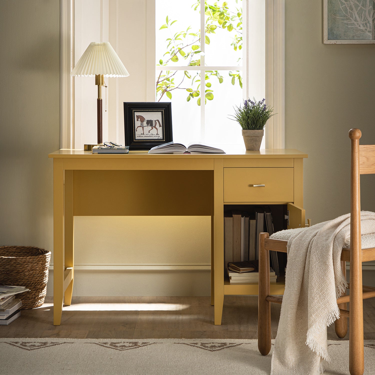 Bàn viết Oakham, Rattan vàng - Ảnh 3