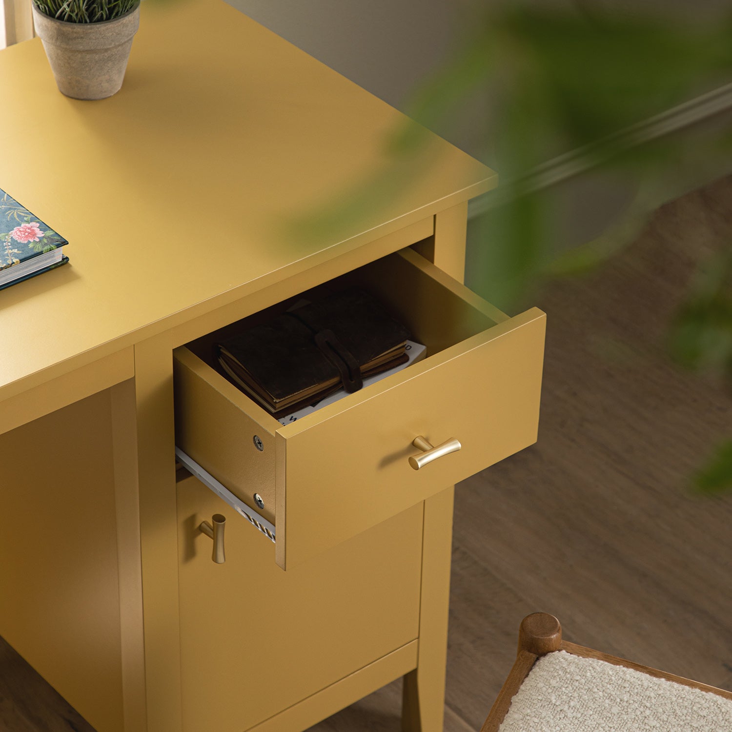 Bàn viết Oakham, Rattan vàng - Ảnh 6