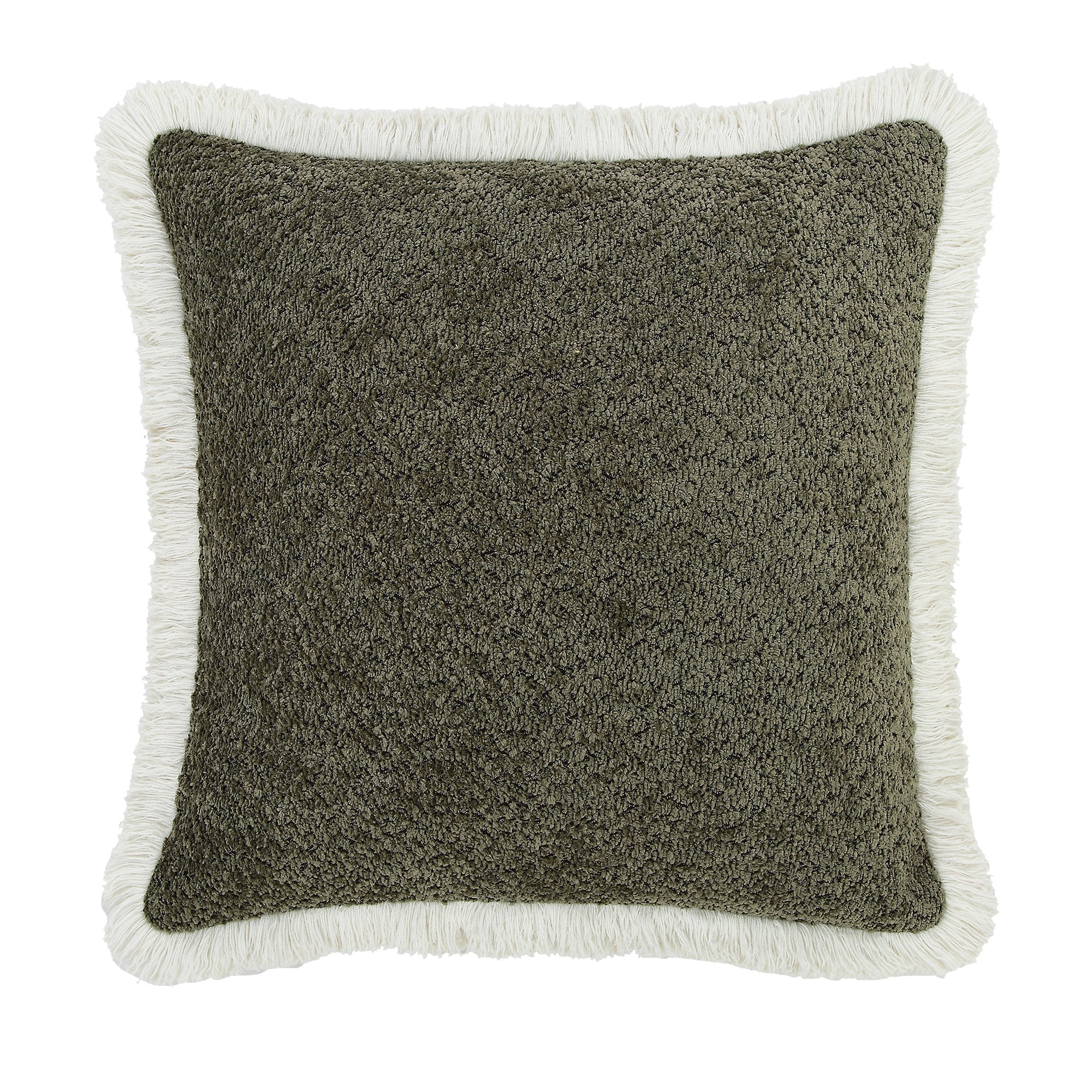 Kyra Forest Green Boucl Fringed gối - Ảnh 2