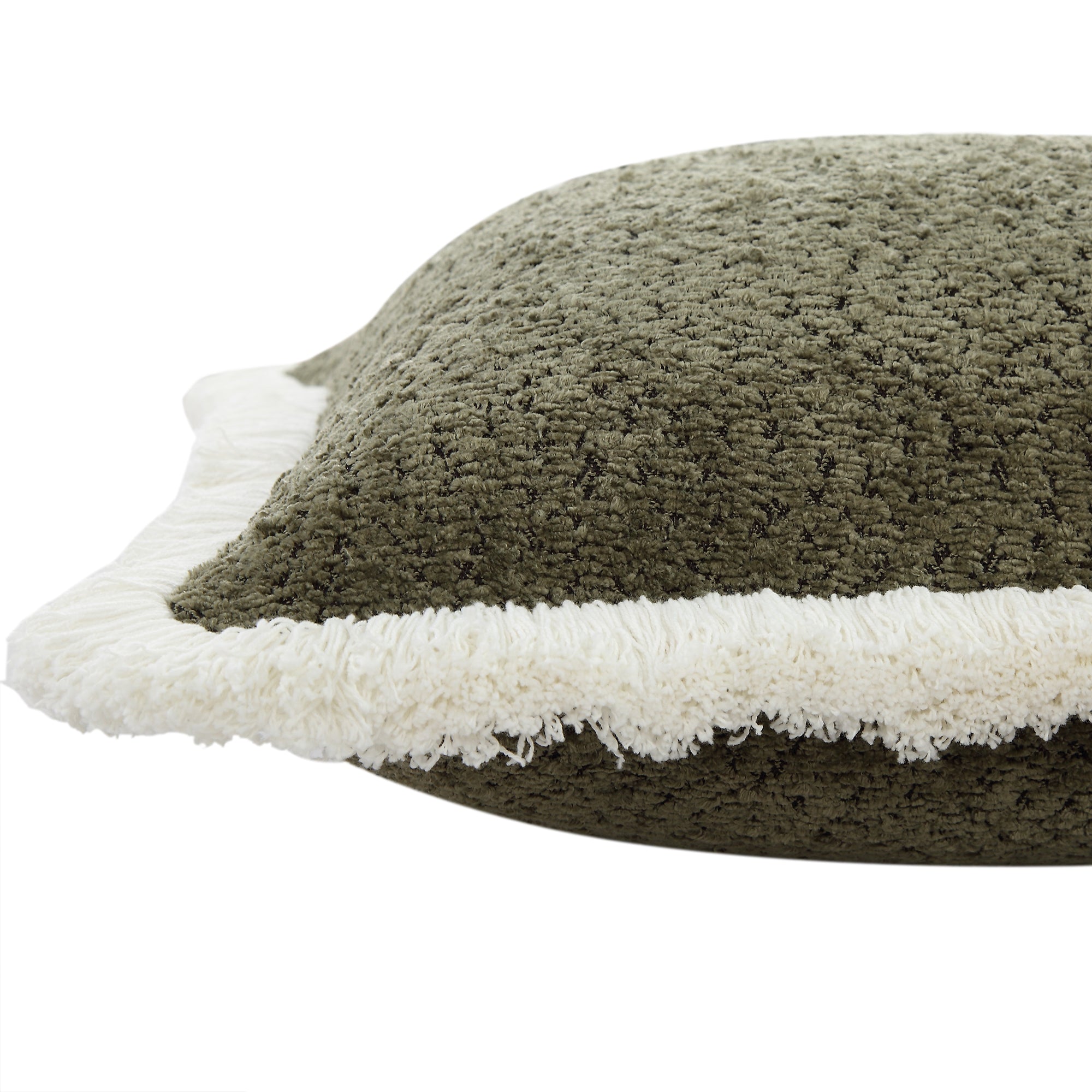 Kyra Forest Green Boucl Fringed gối - Ảnh 3