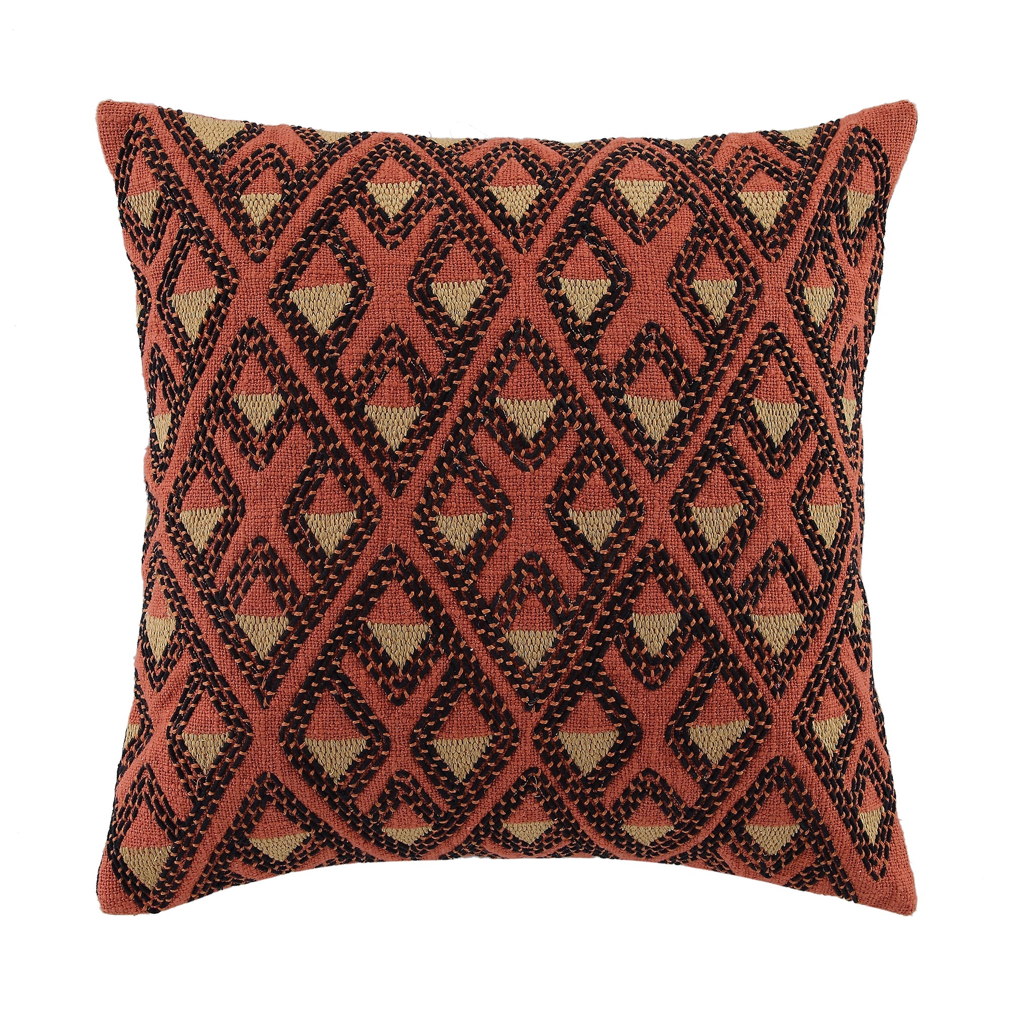 Javari Burnt Terracotta Stitched gối - Ảnh 3