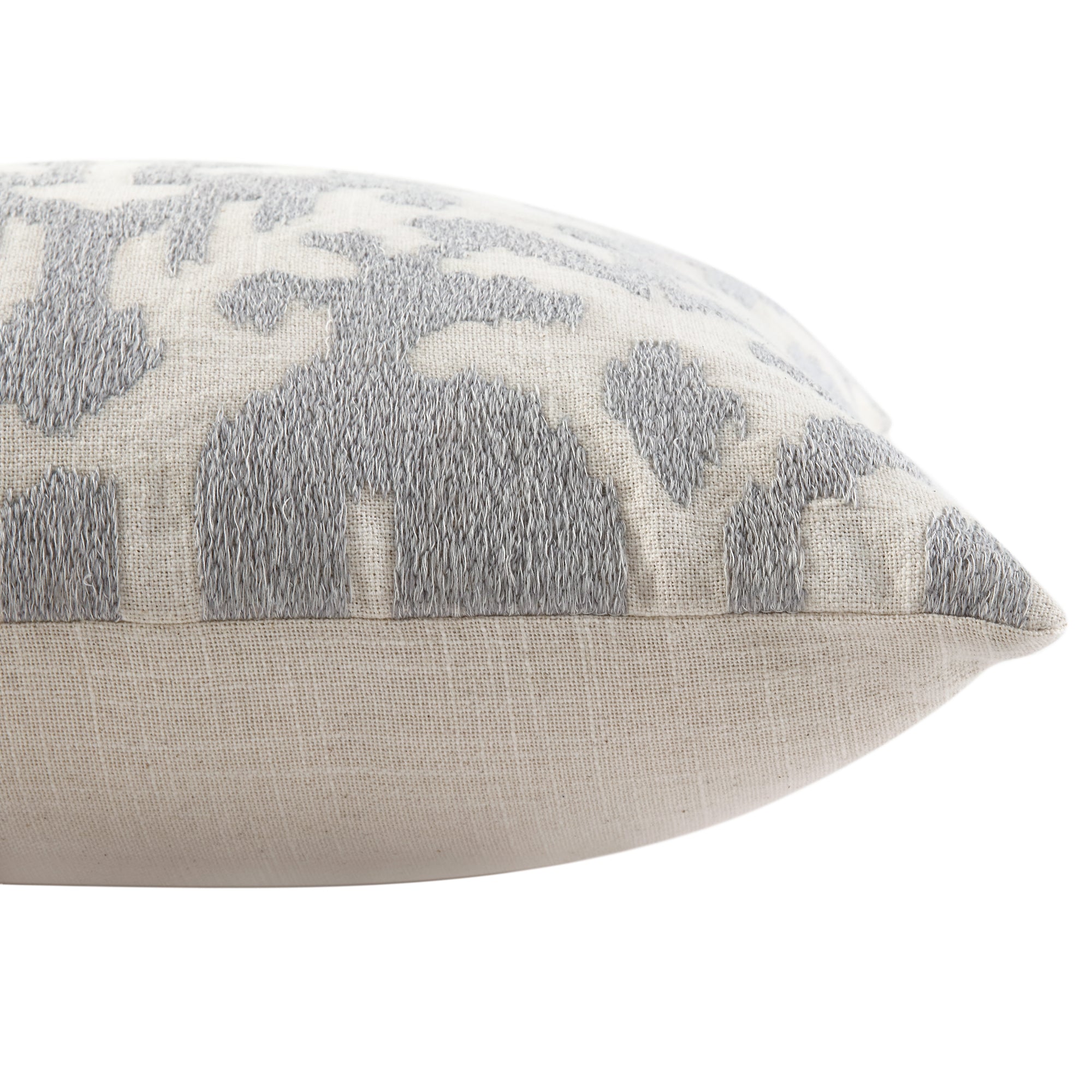 Ikat Collection Mặt trăng màu xám tay thêu gối - Ảnh 5