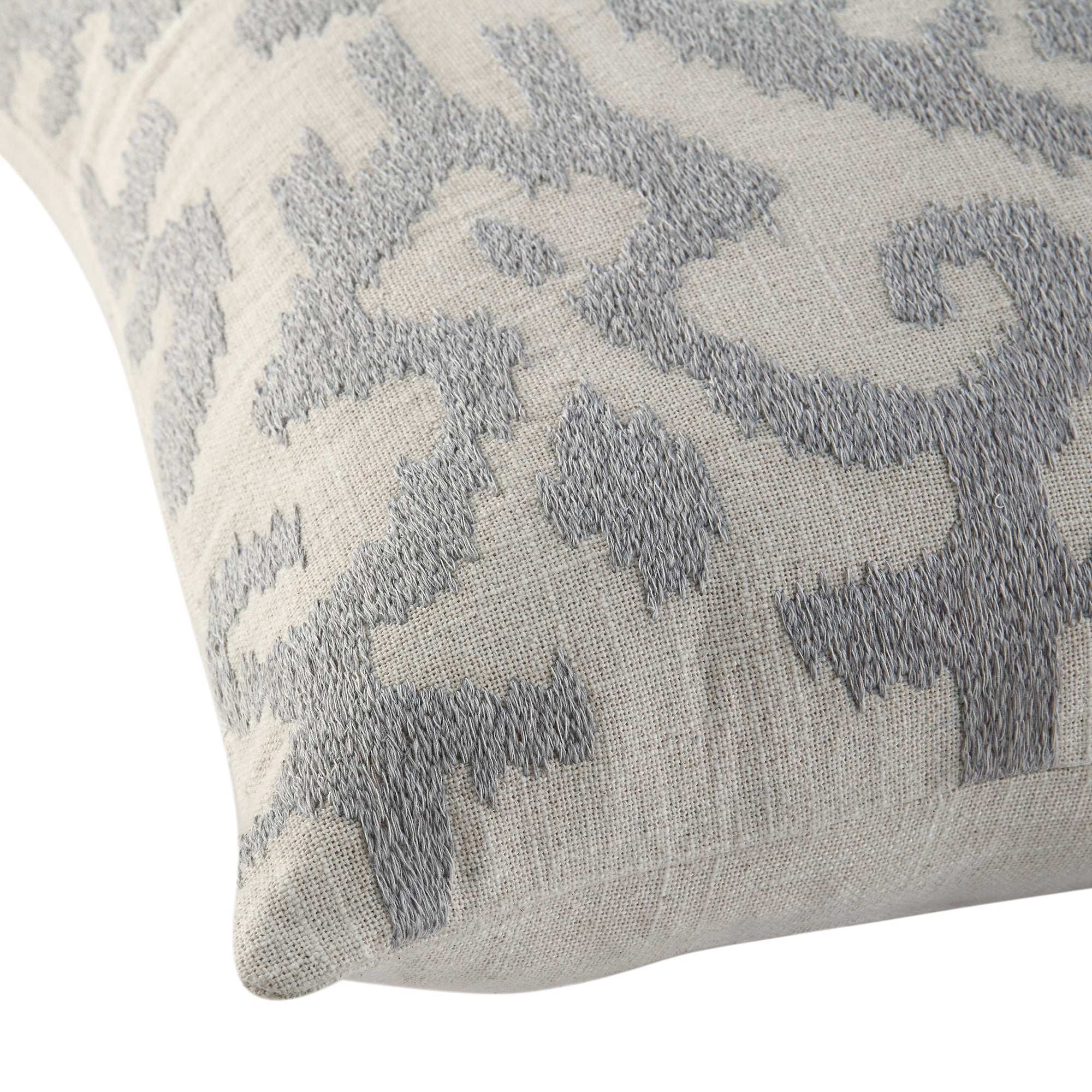 Ikat Collection Mặt trăng màu xám tay thêu gối - Ảnh 6