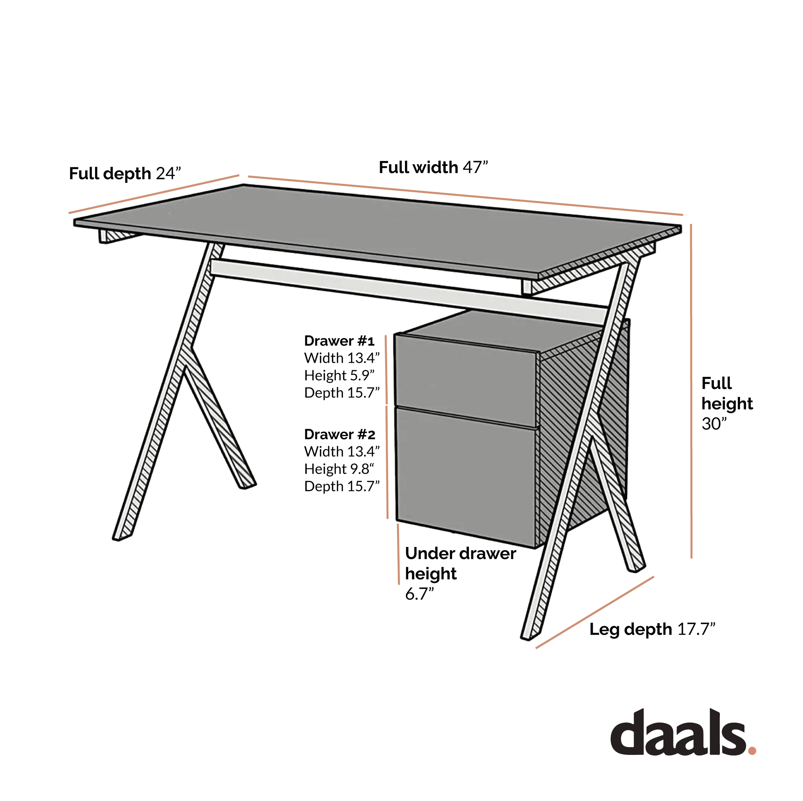 Bàn văn phòng Sion Oak với ngăn kéo và tủ - Ảnh 5