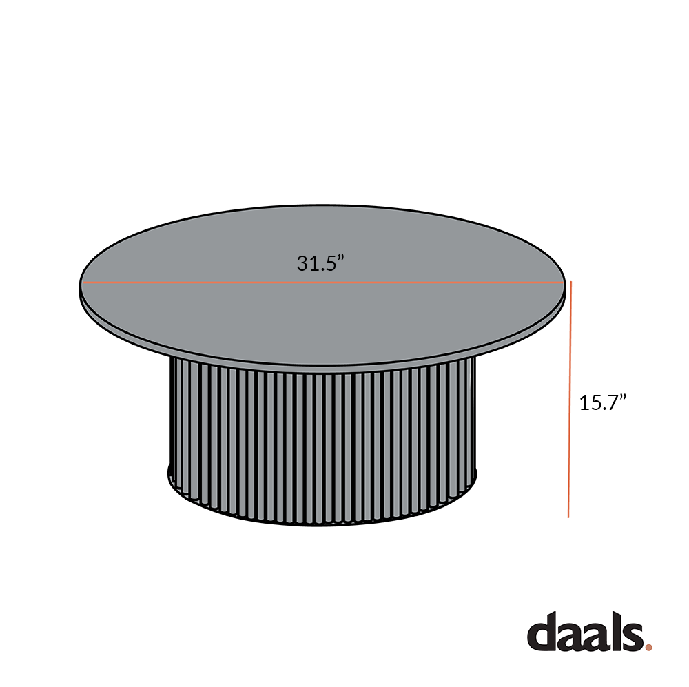 Bàn cà phê Maru Round Oak Pedestal, Sage Green - Ảnh 5